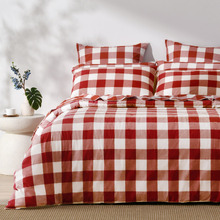 Azari Yarn-Dyed Gingham Washed Cotton European Pillowcases (Set of 2)